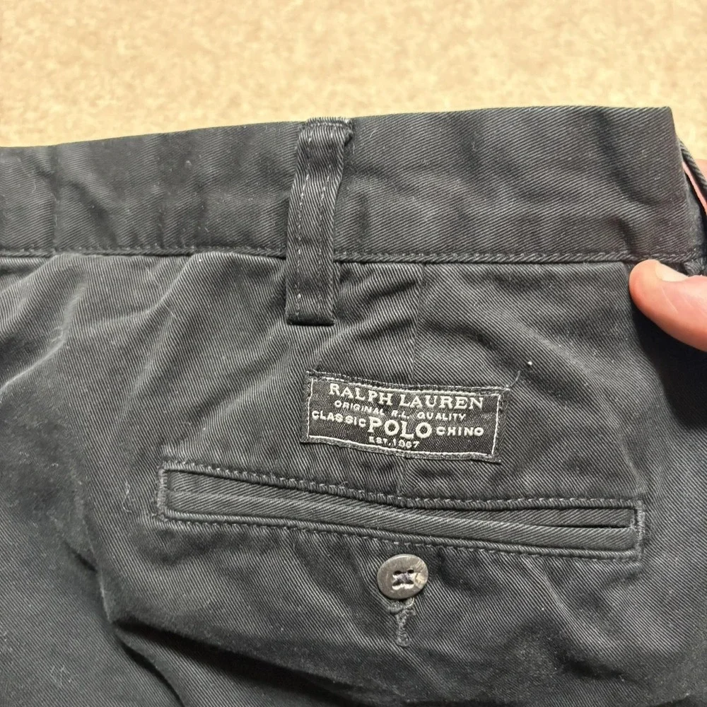 Polo Ralph Lauren Pants Mens‎ 38x30 Black Chino Prospect Pant Classic Fit Casual